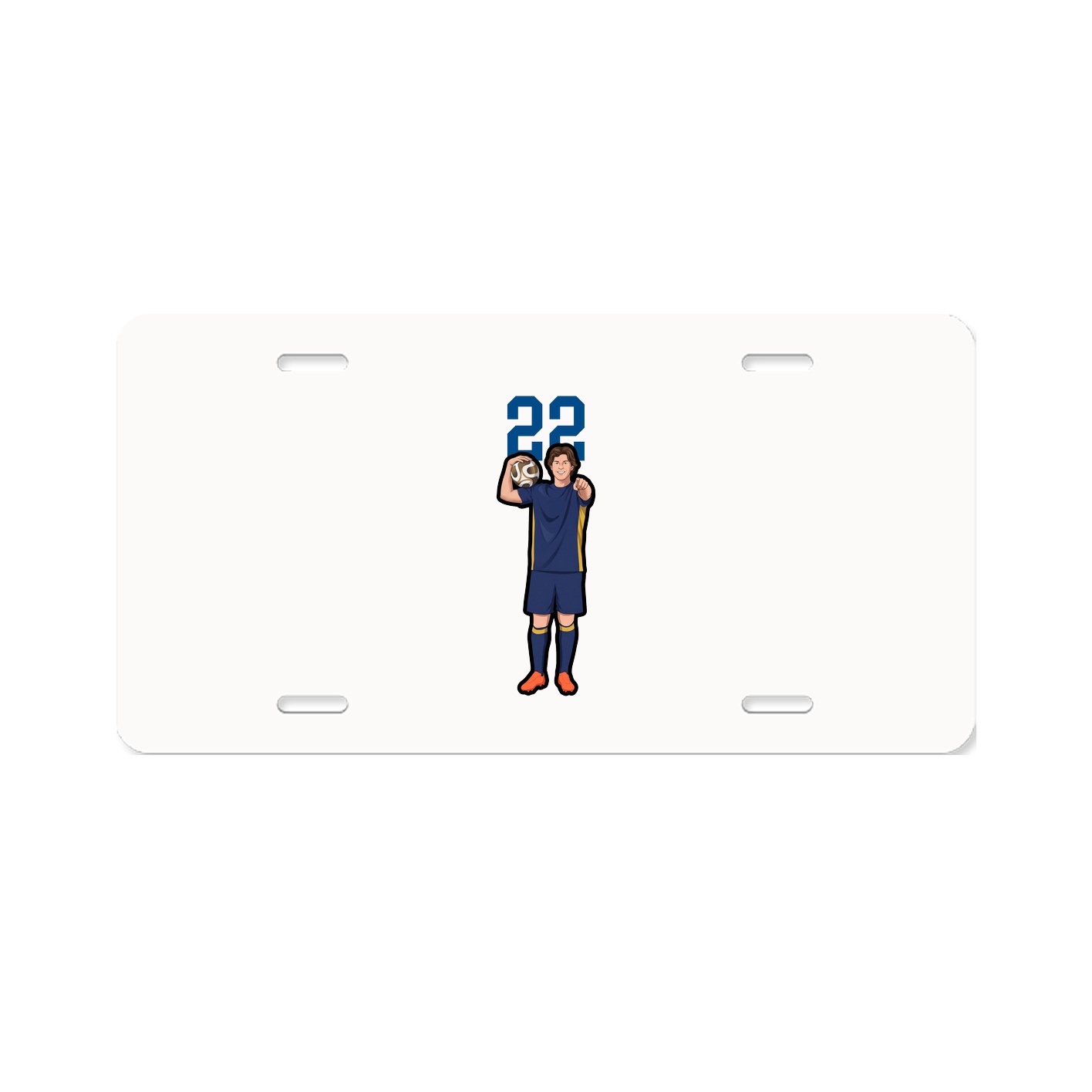 License Plate — Number Top in Classic