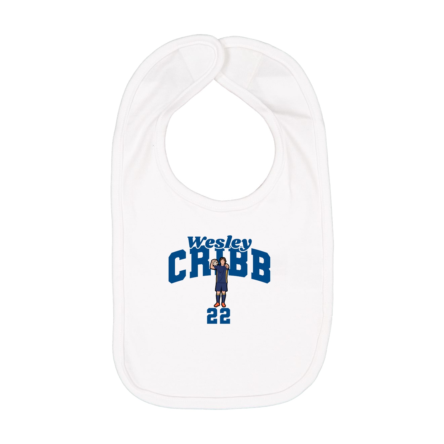 Infant Bib — Signature Arch in White
