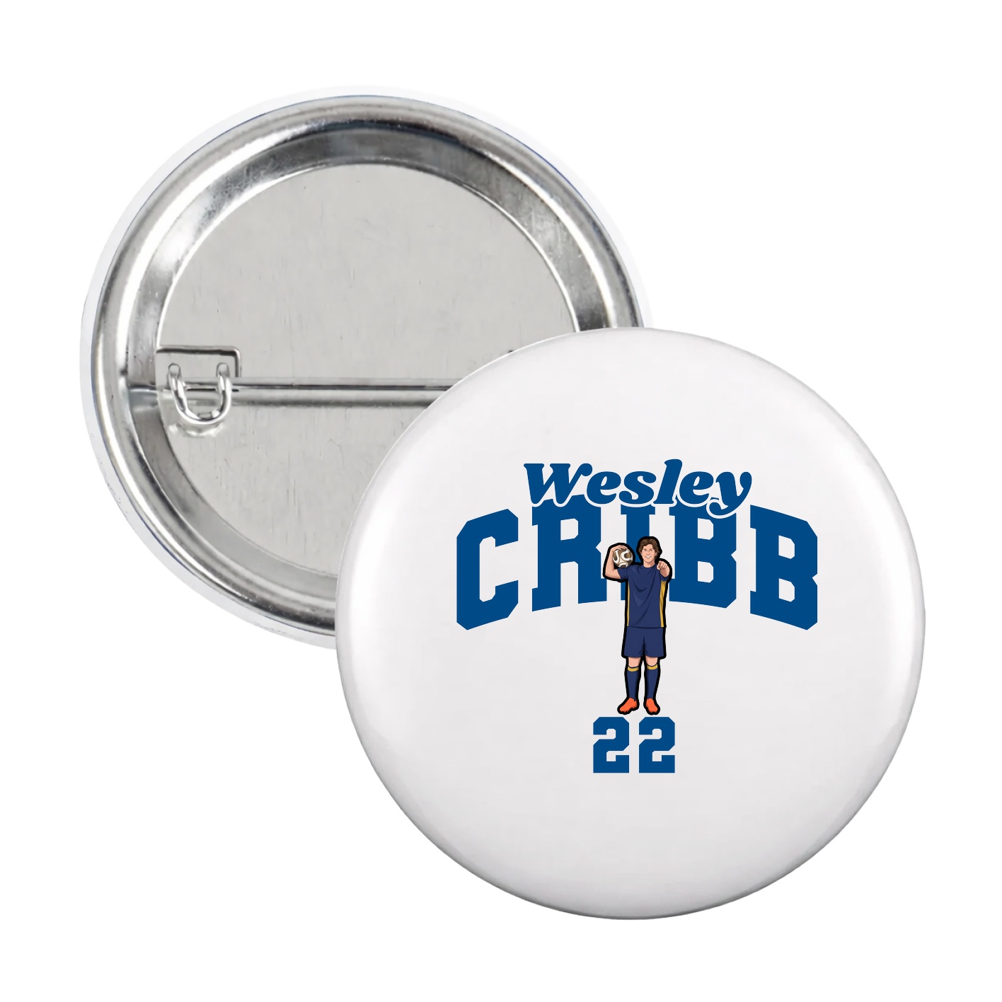 Game Day Button — Signature Arch in White