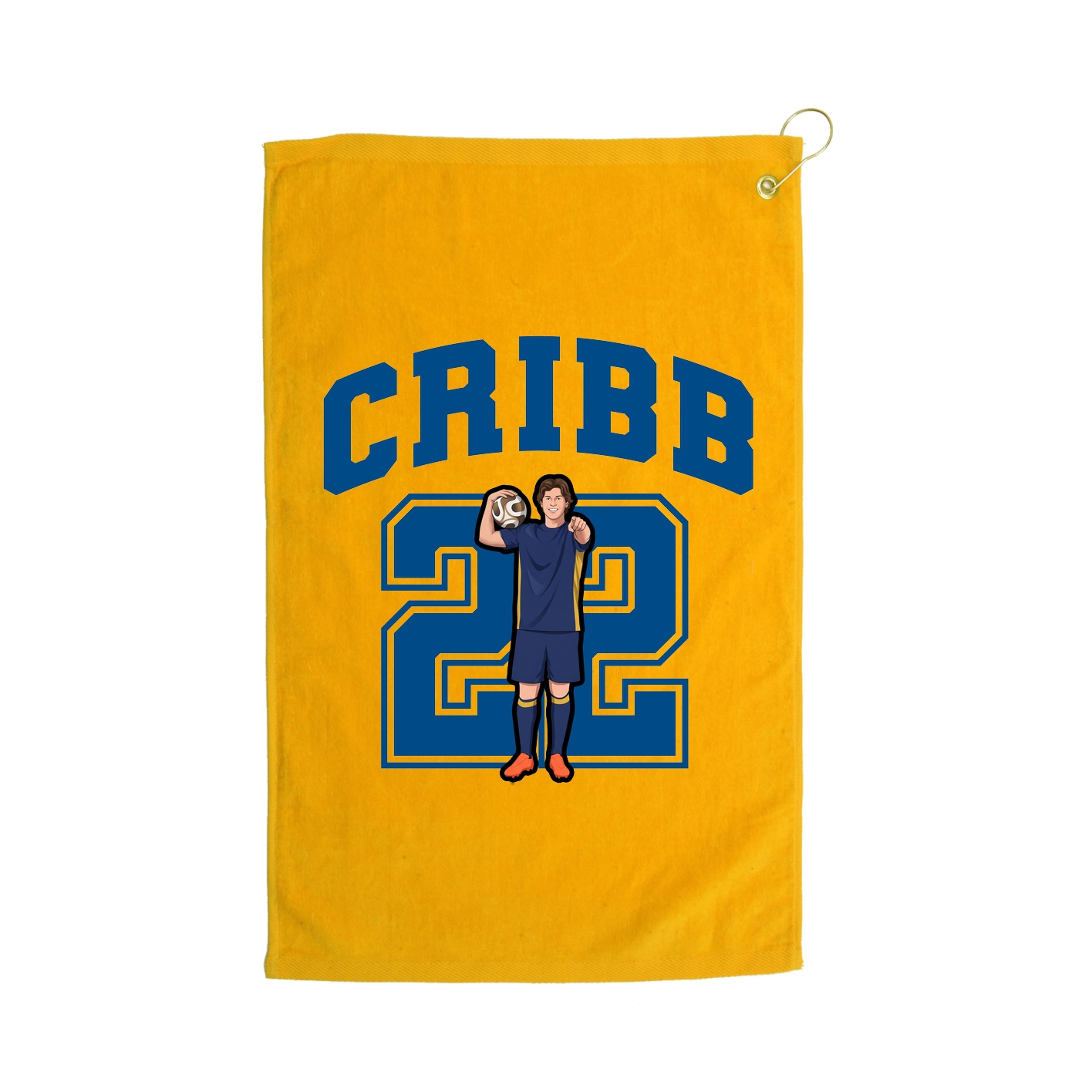 Golf Towel — Number in Gold