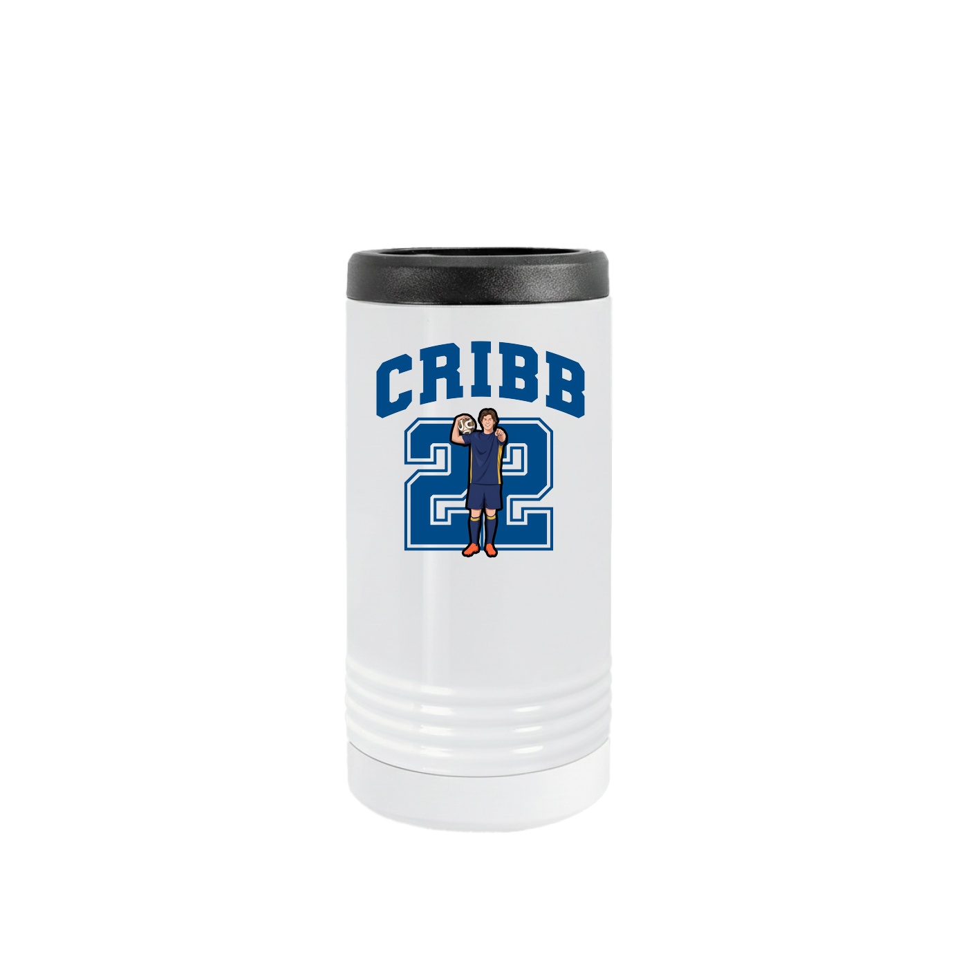 Slim Beverage Holder — Number in White
