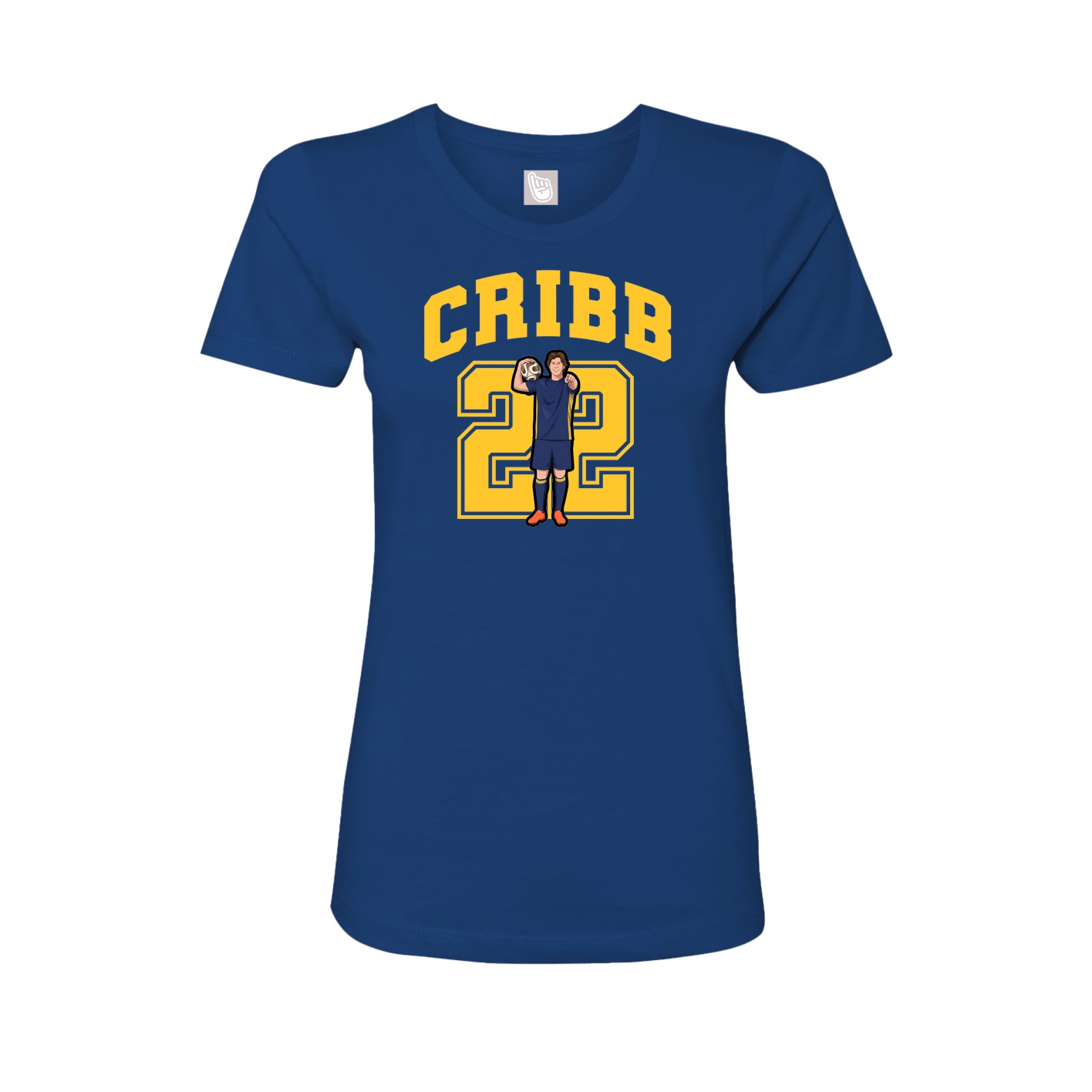 Fitted Women's Tee — Number in Royal