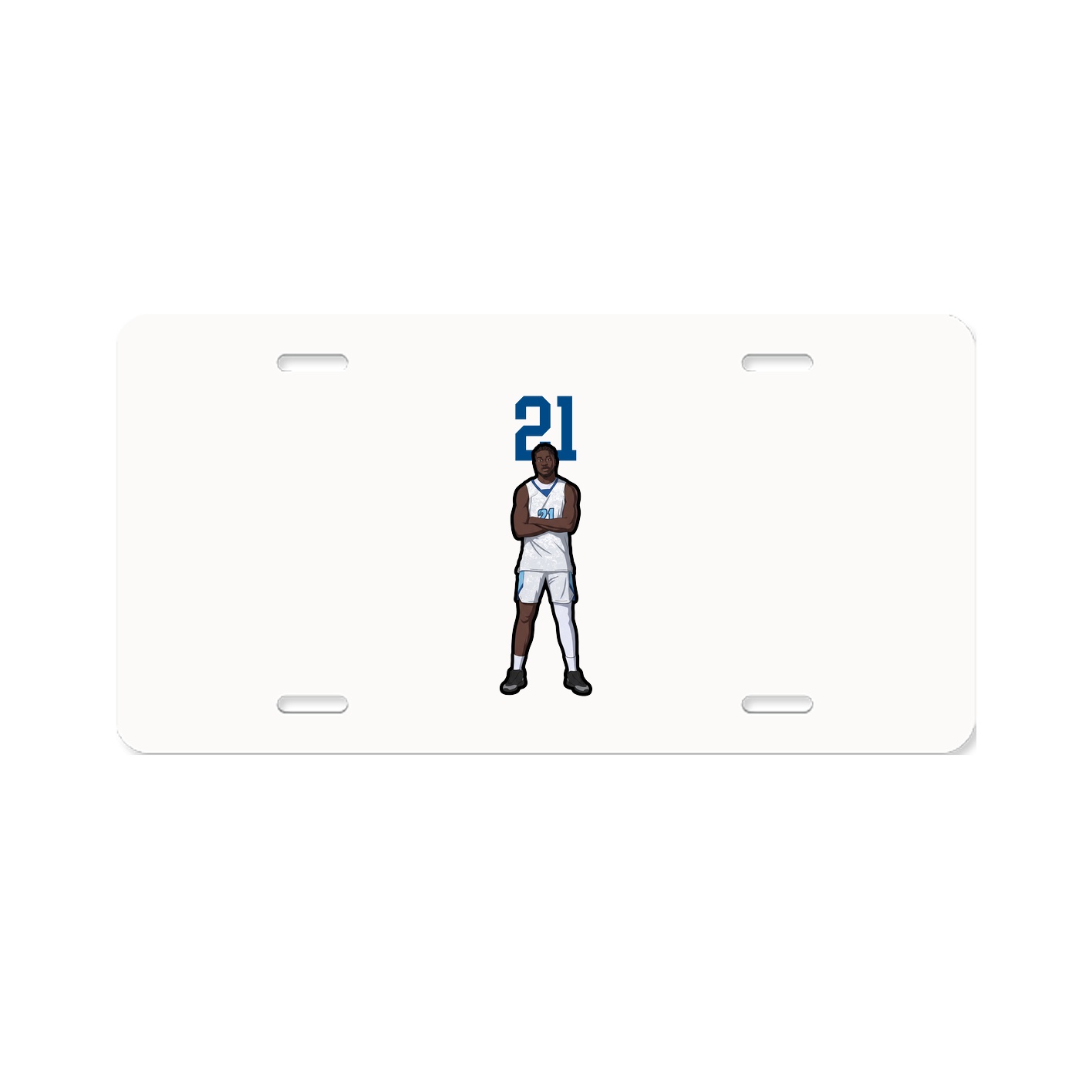 License Plate — Number Top in Classic