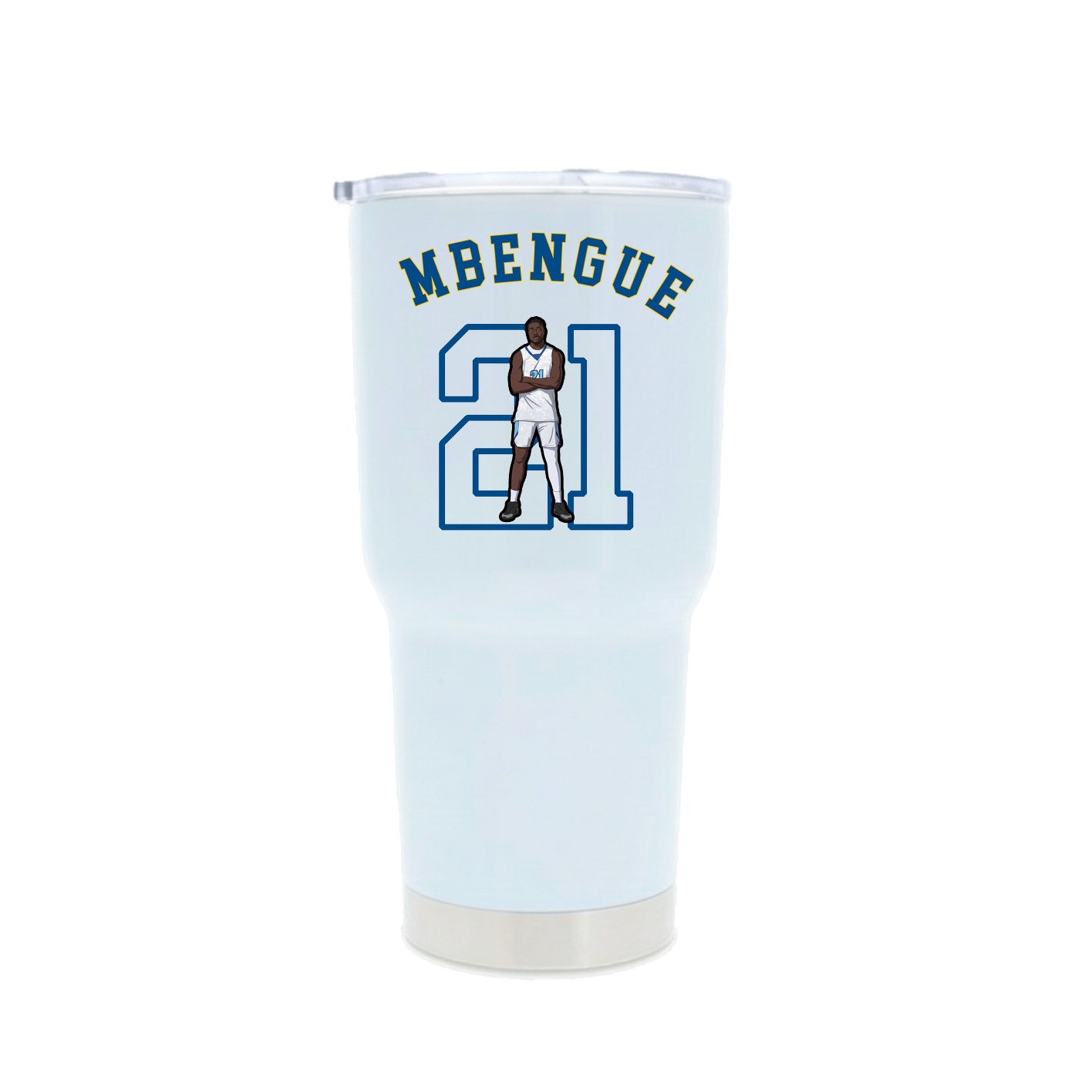 30oz Stainless Steel Tumbler — Shirsey Arch in White