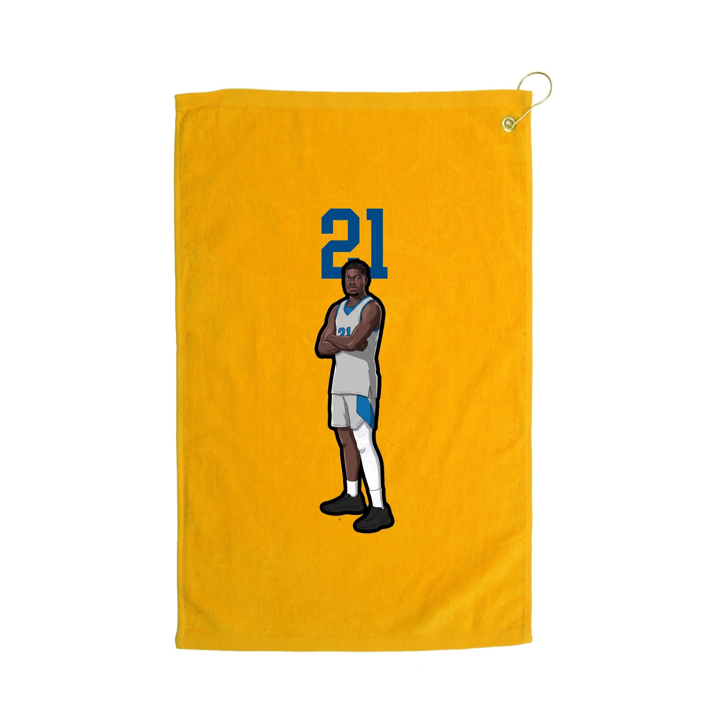 Golf Towel — Number Top in Gold