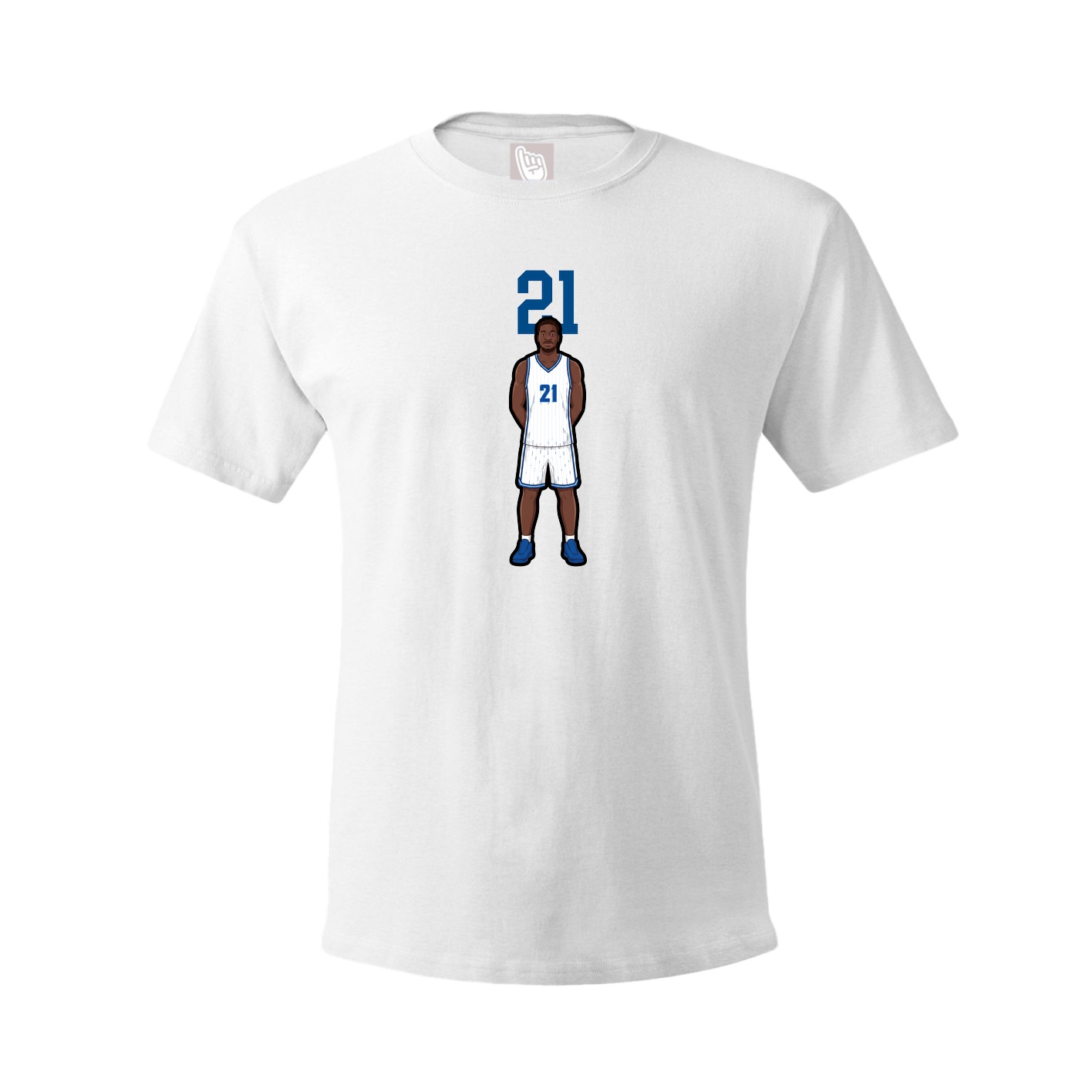 Youth Tee — Number Top in White