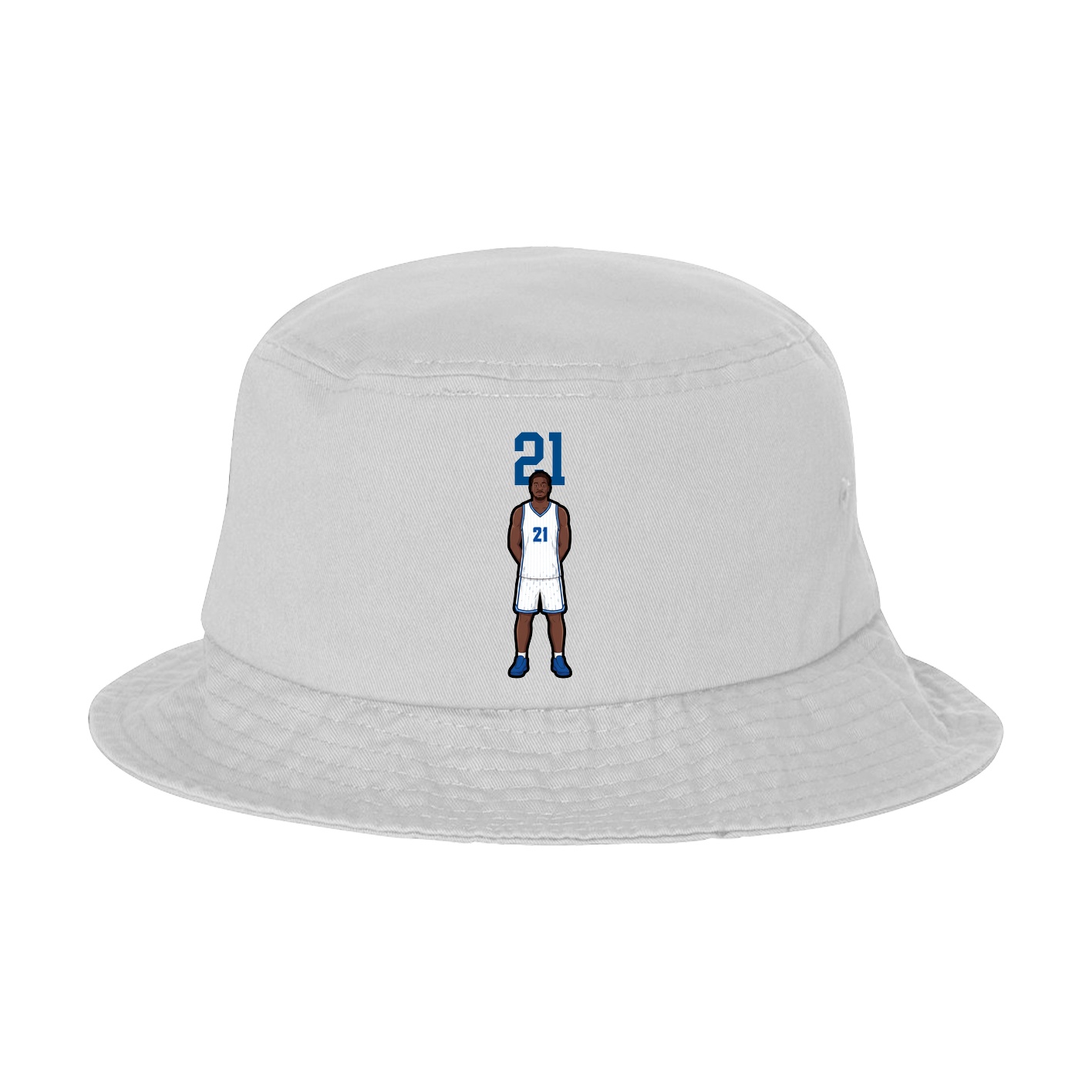 Bucket Cap — Number Top in White