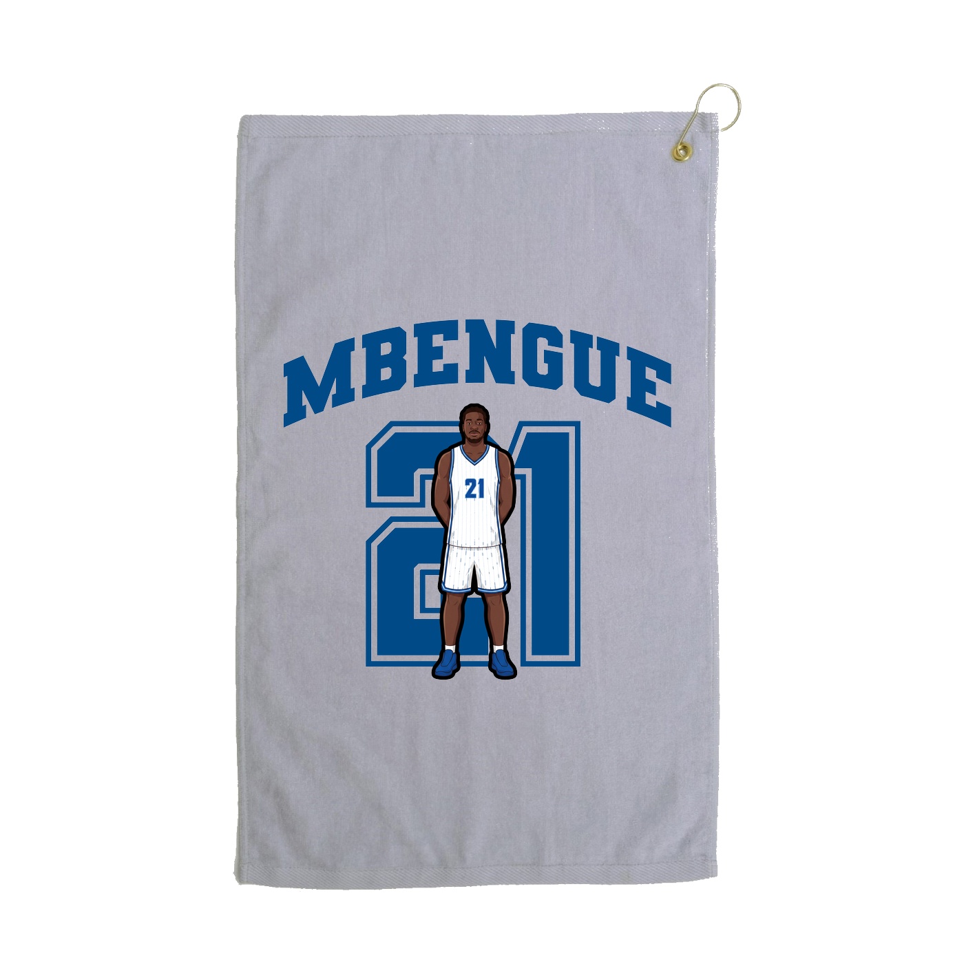 Golf Towel — Number in Grey