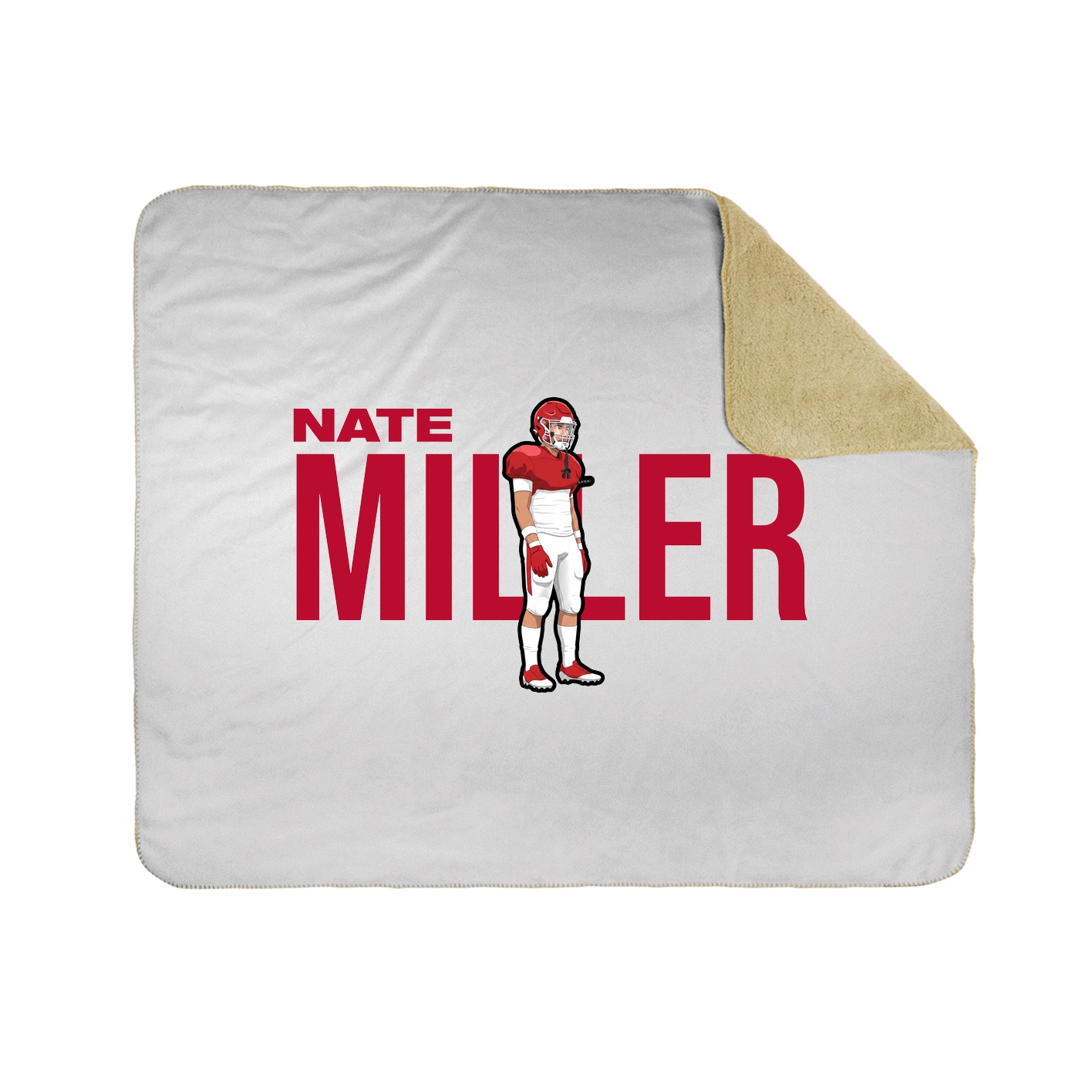 Throw Blanket — Player Name in White