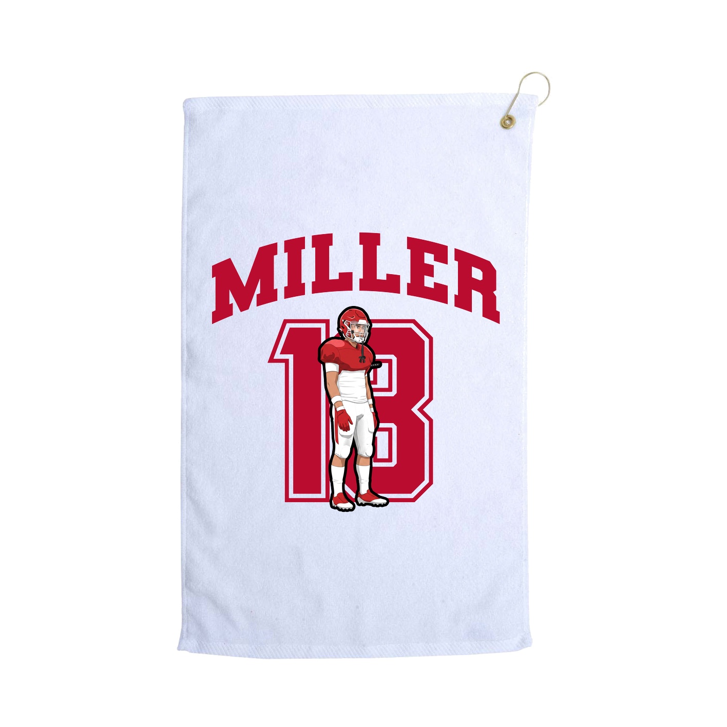 Golf Towel — Number in White