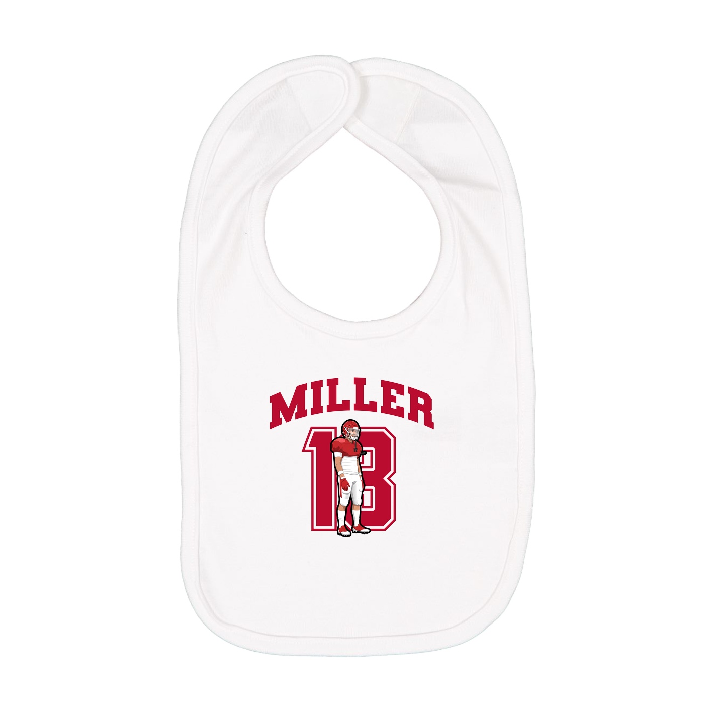 Infant Bib — Number in White