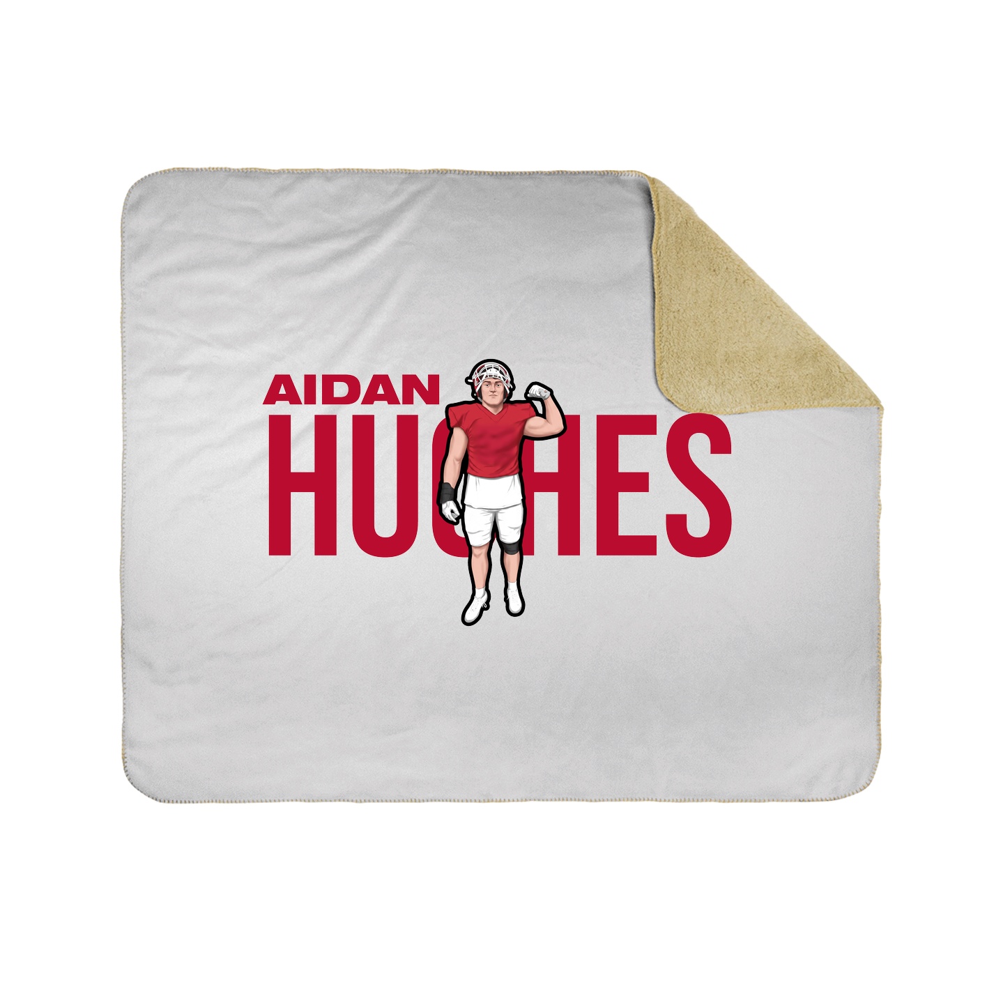 Throw Blanket — Player Name in White