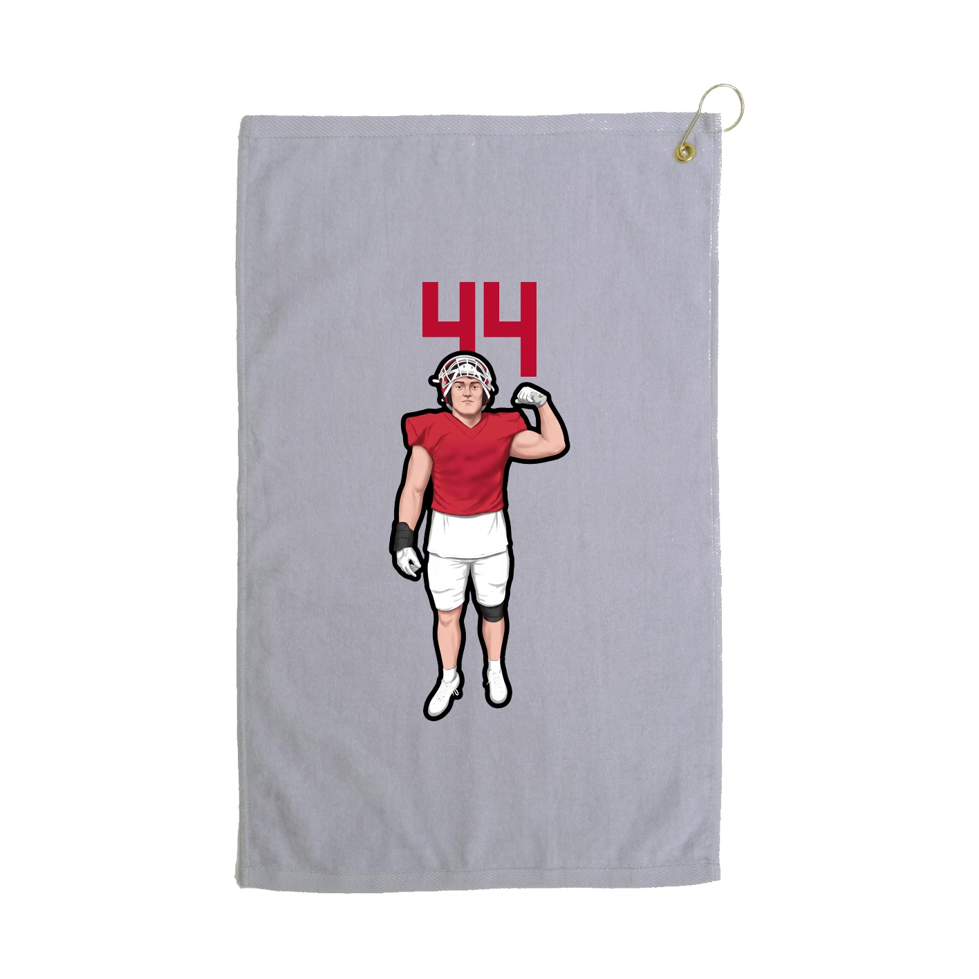 Golf Towel — Number Top in Grey