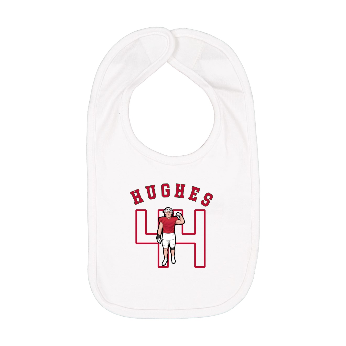 Infant Bib — Shirsey Arch in White