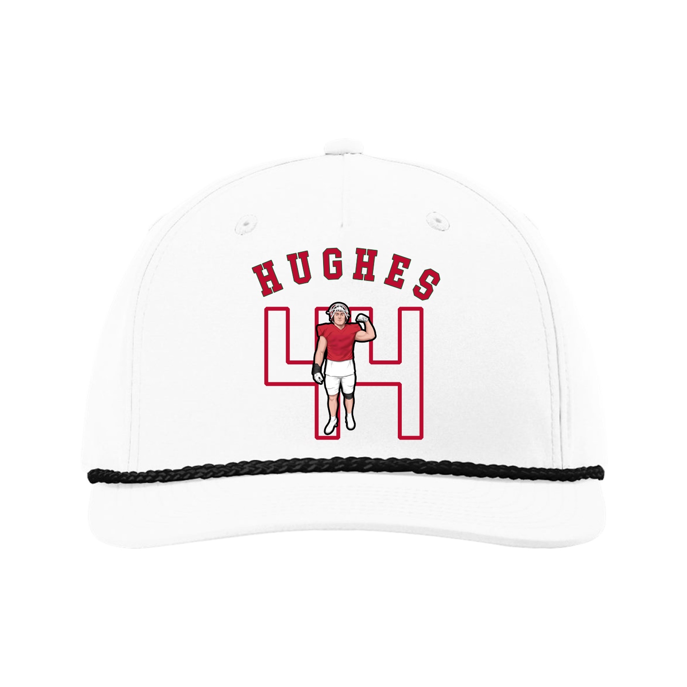 Five-Panel Classic Rope Cap — Shirsey Arch in White