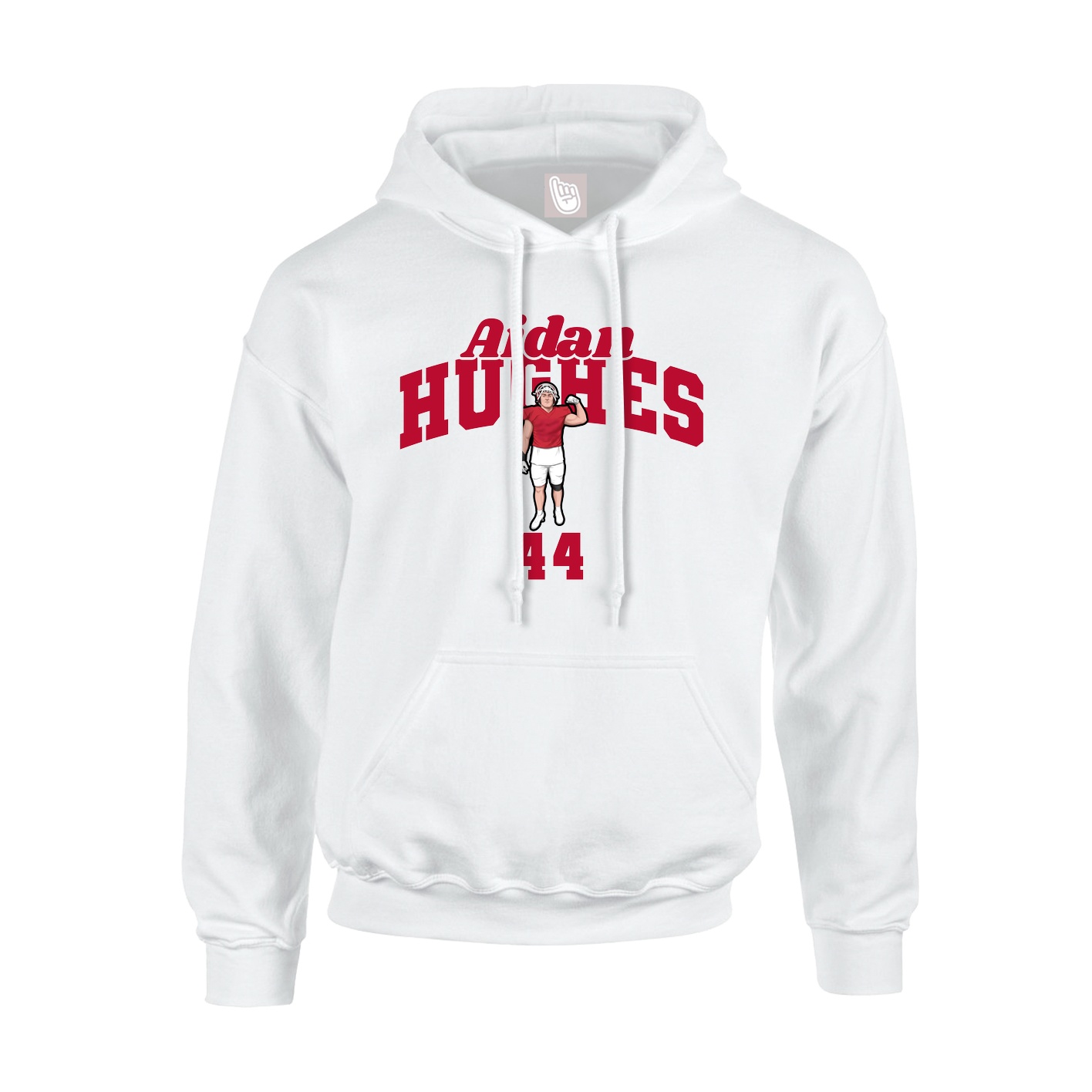 Hoodie — Signature Arch in White
