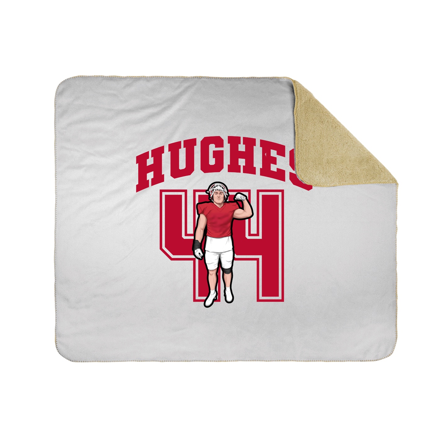 Throw Blanket — Number in White