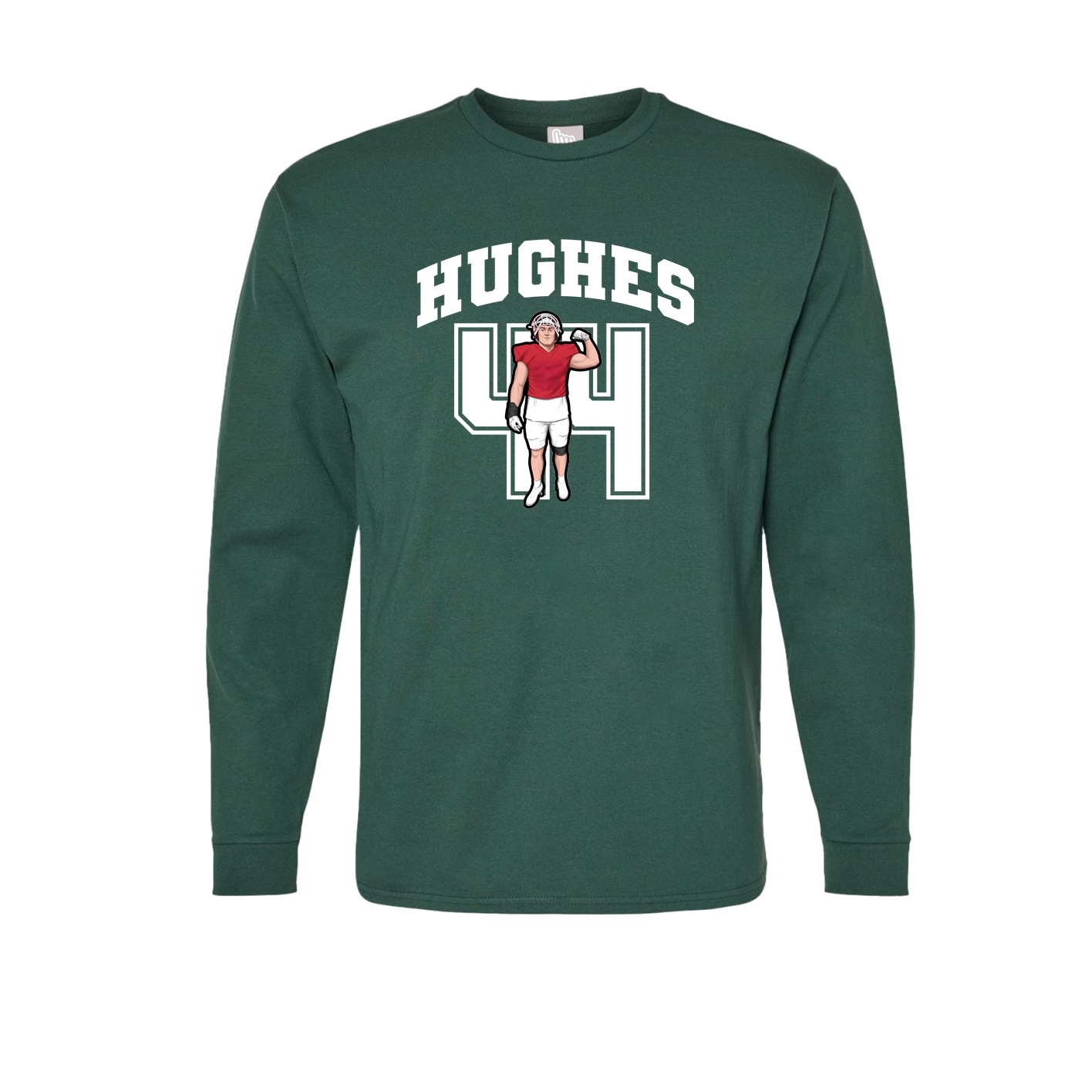 Long Sleeve Tee — Number in Green