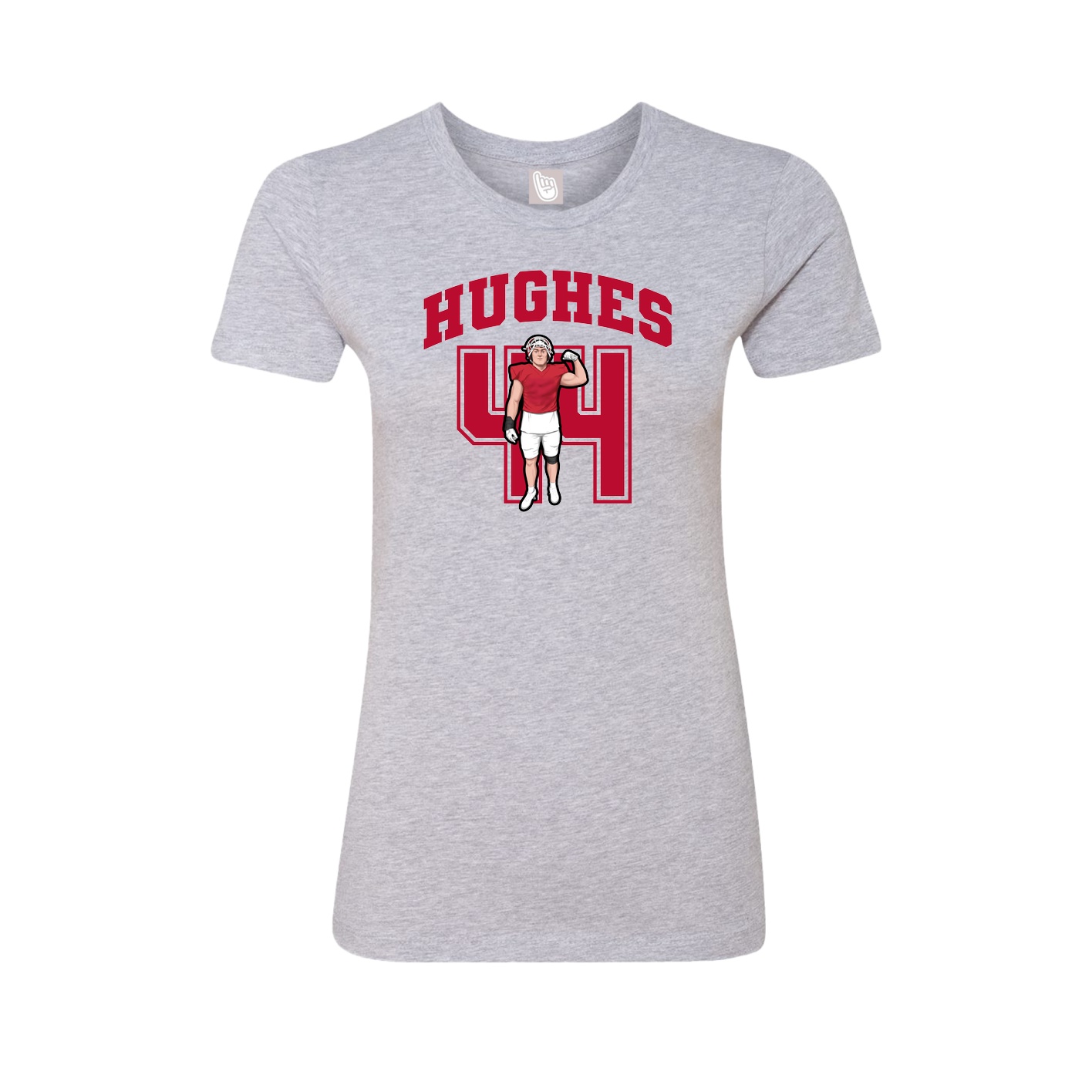 Fitted Women's Tee — Number in Grey