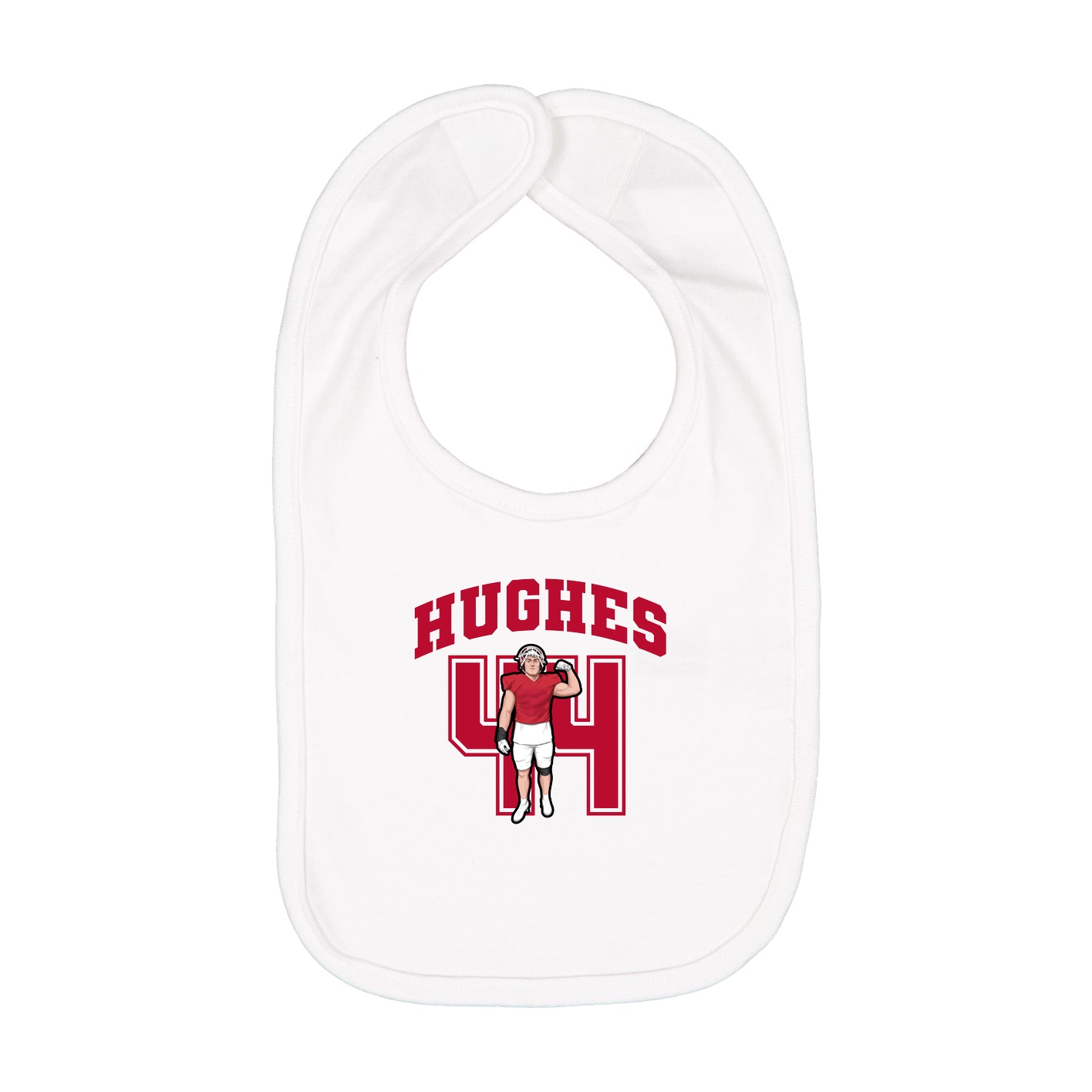 Infant Bib — Number in White