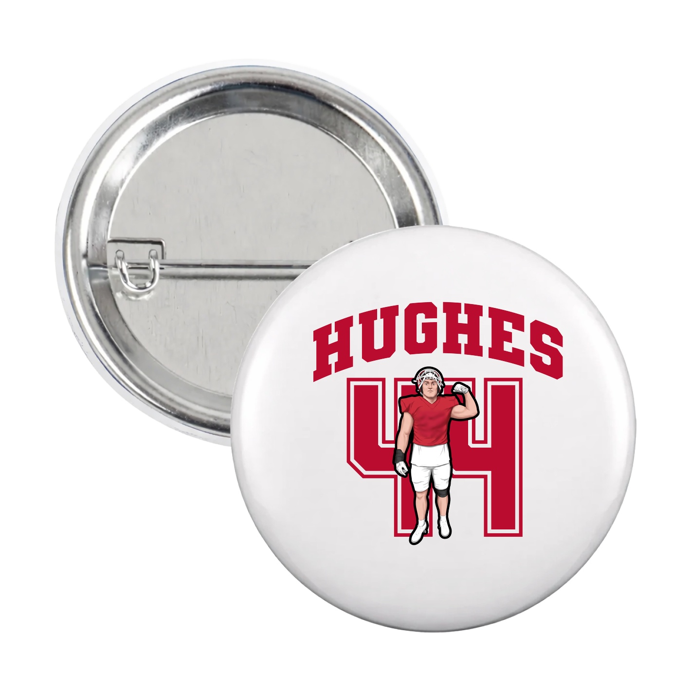 Game Day Button — Number in White