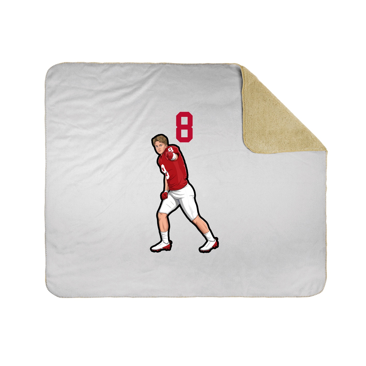 Throw Blanket — Number Top in White
