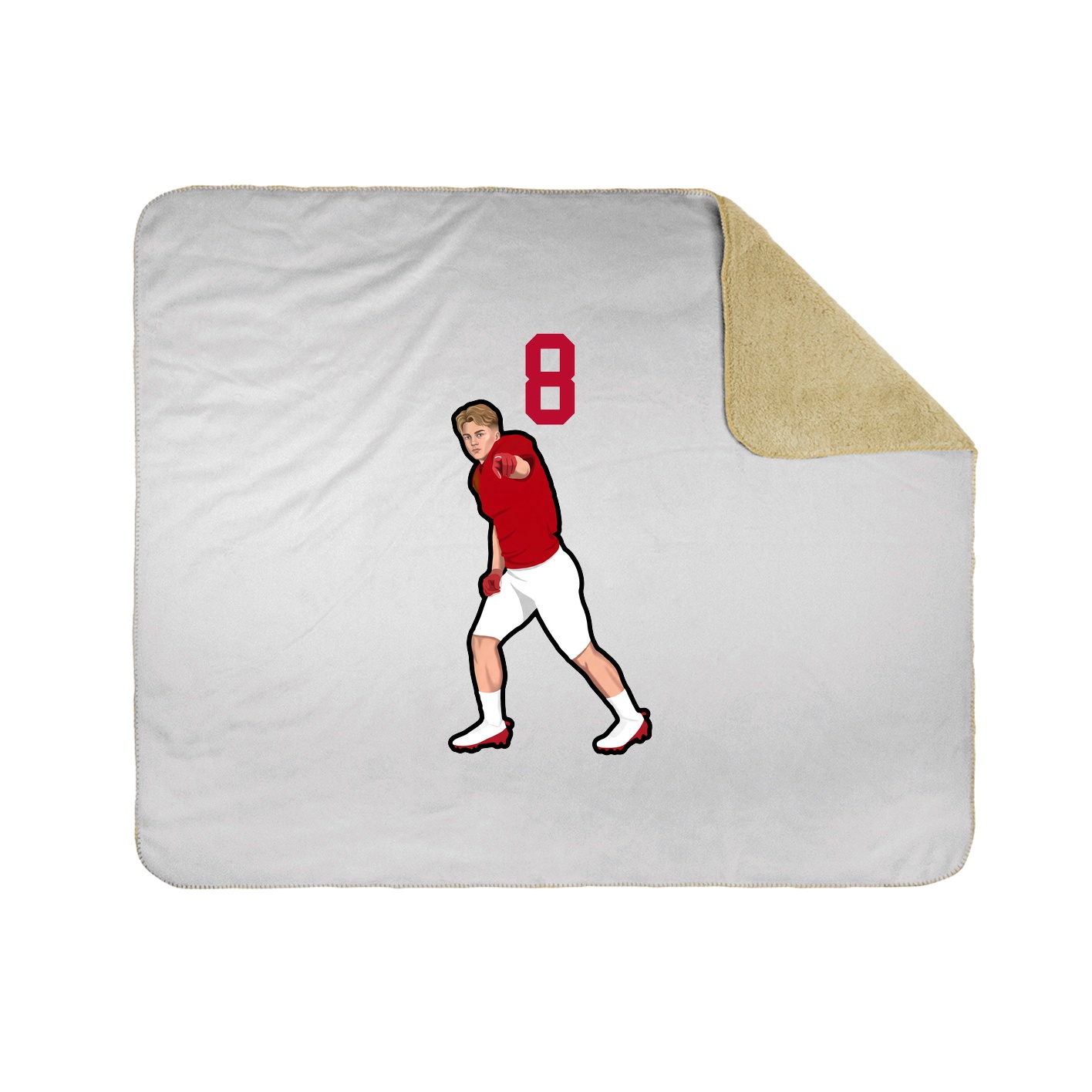 Throw Blanket — Number Top in White