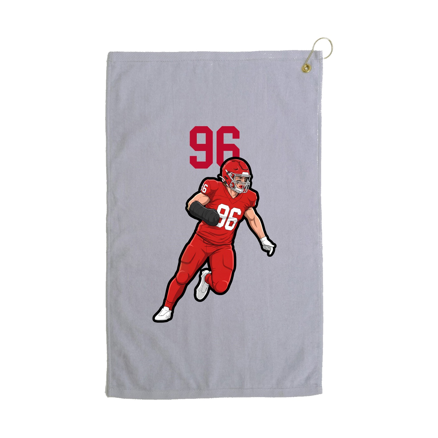 Golf Towel — Number Top in Grey