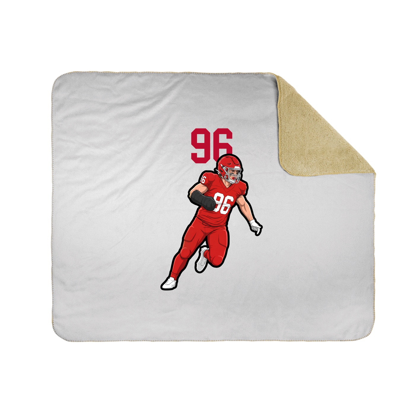 Throw Blanket — Number Top in White