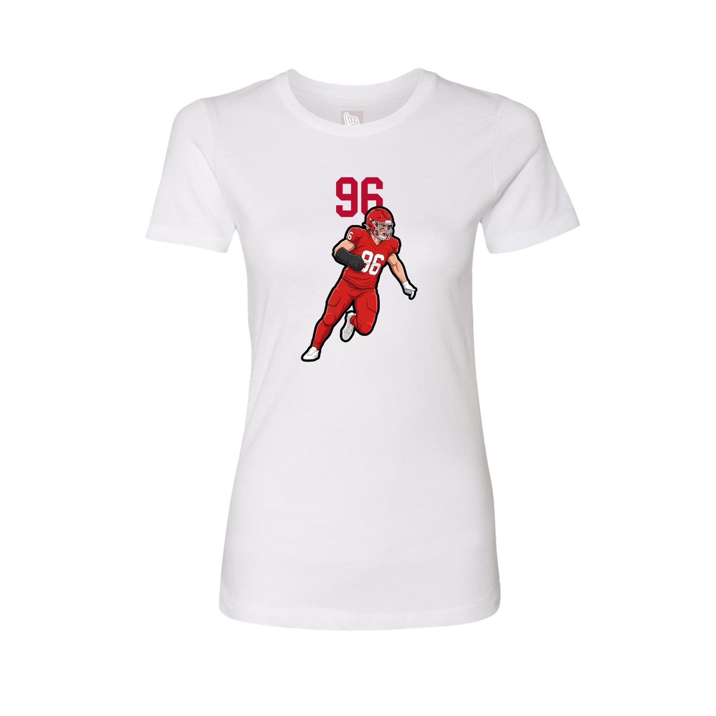 Fitted Women's Tee — Number Top in White