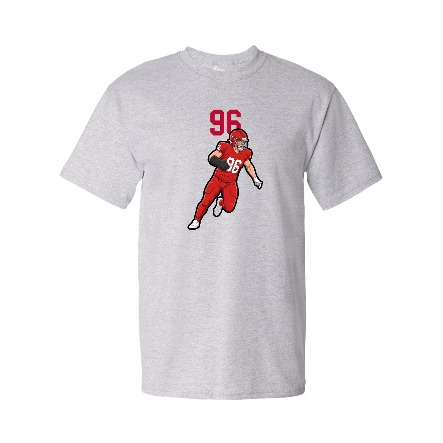 Youth Tee — Number Top in Grey