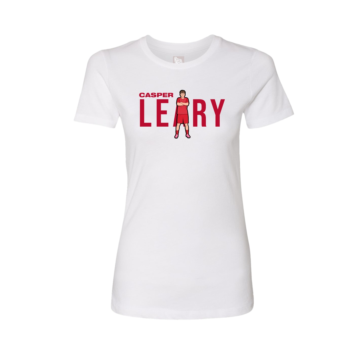 Fitted Women's Tee — Player Name in White