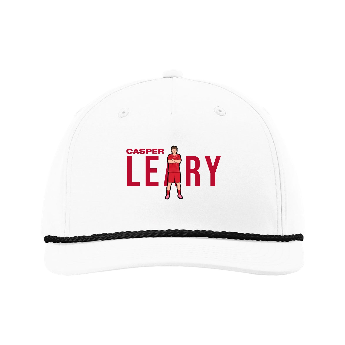 Five-Panel Classic Rope Cap — Player Name in White
