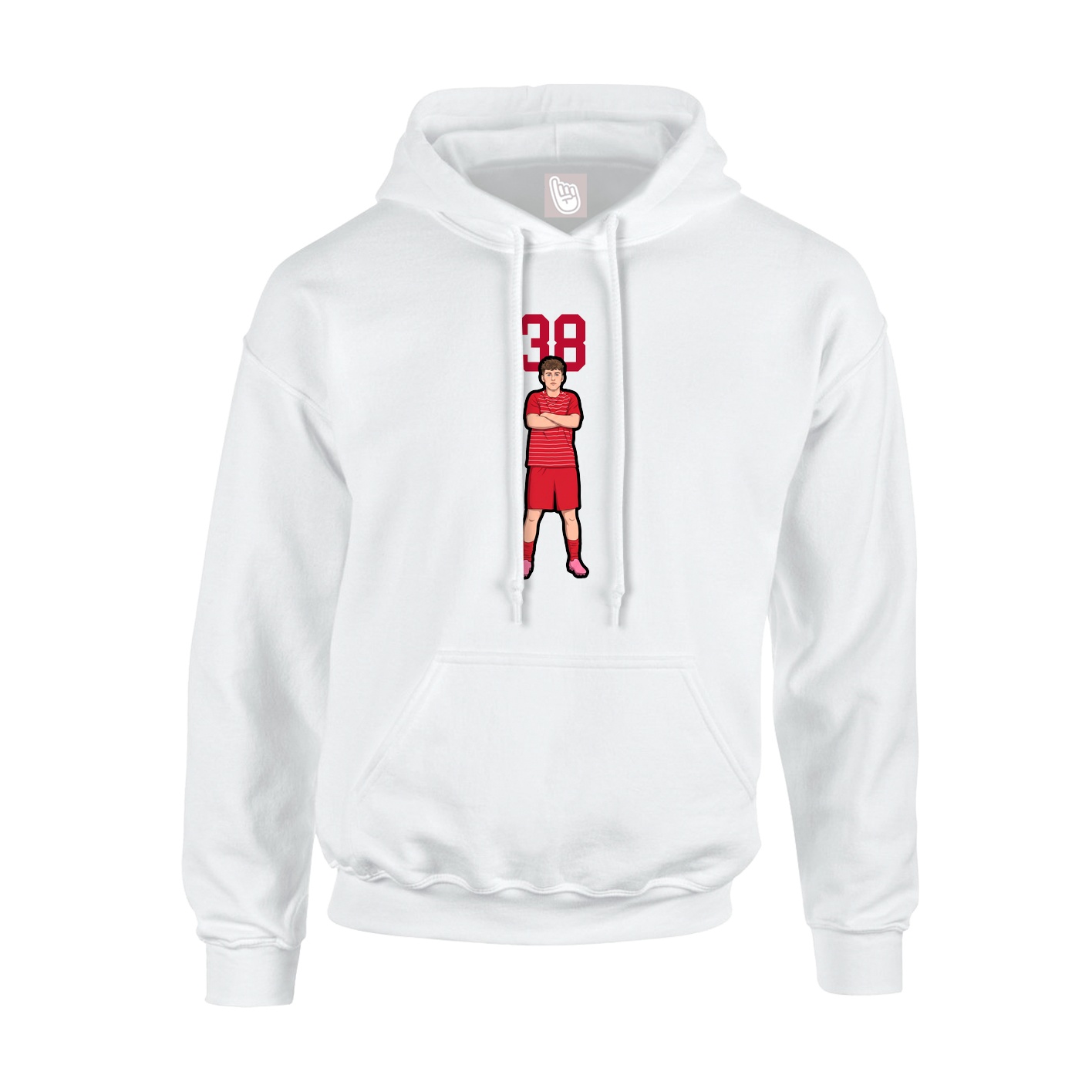 Hoodie — Number Top in White