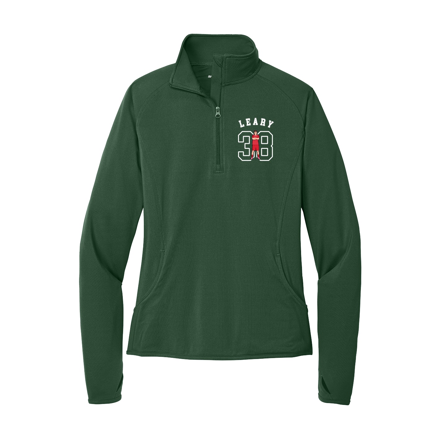 Women's Q-Zip Pullover — Shirsey Arch in Green