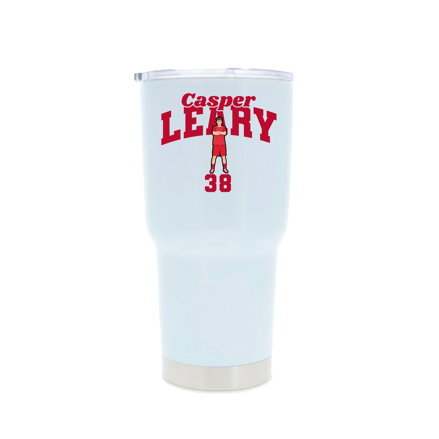 30oz Stainless Steel Tumbler — Signature Arch in White