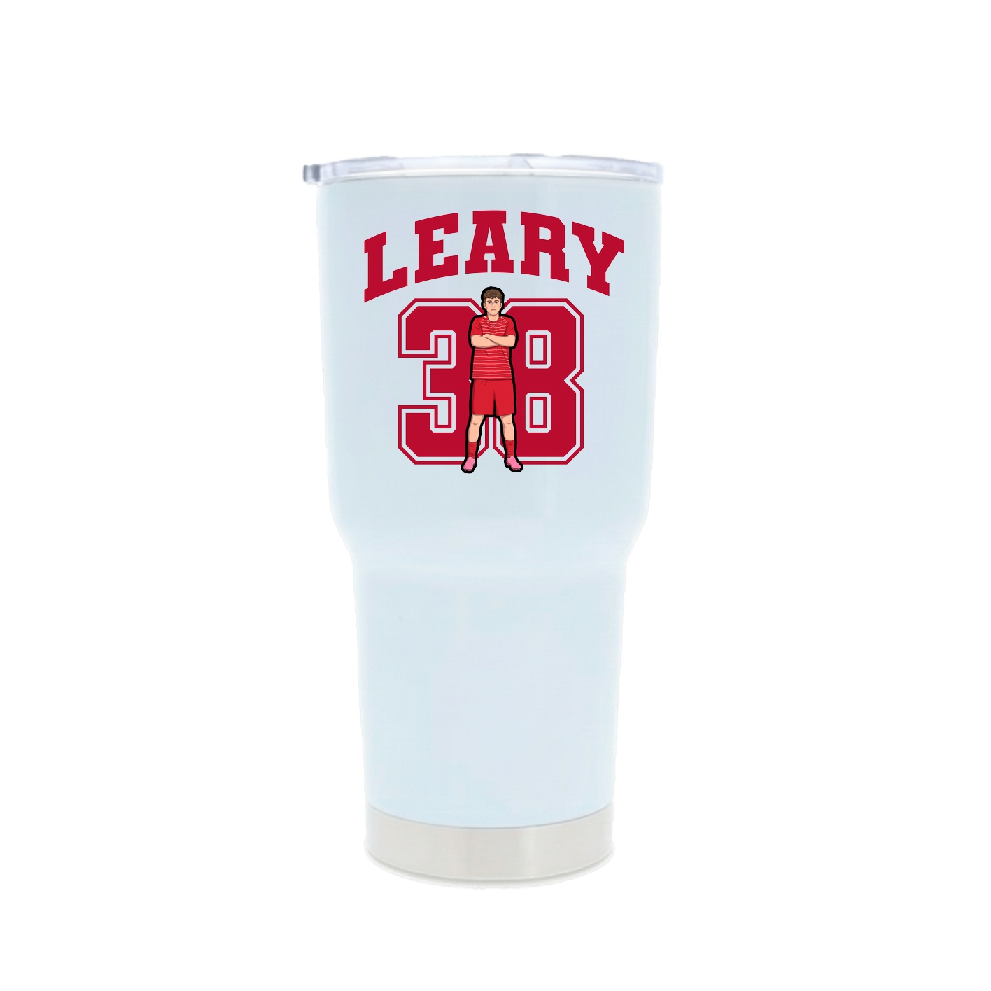 30oz Stainless Steel Tumbler — Number in White