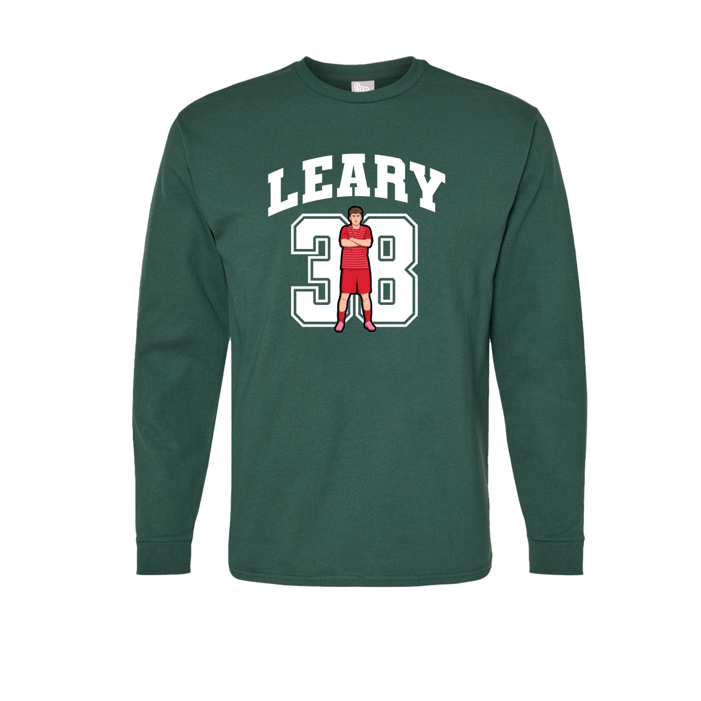 Long Sleeve Tee — Number in Green