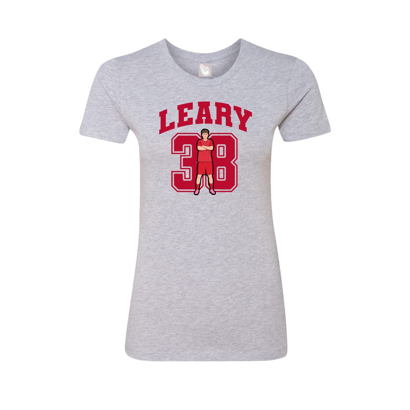 Fitted Women's Tee — Number in Grey