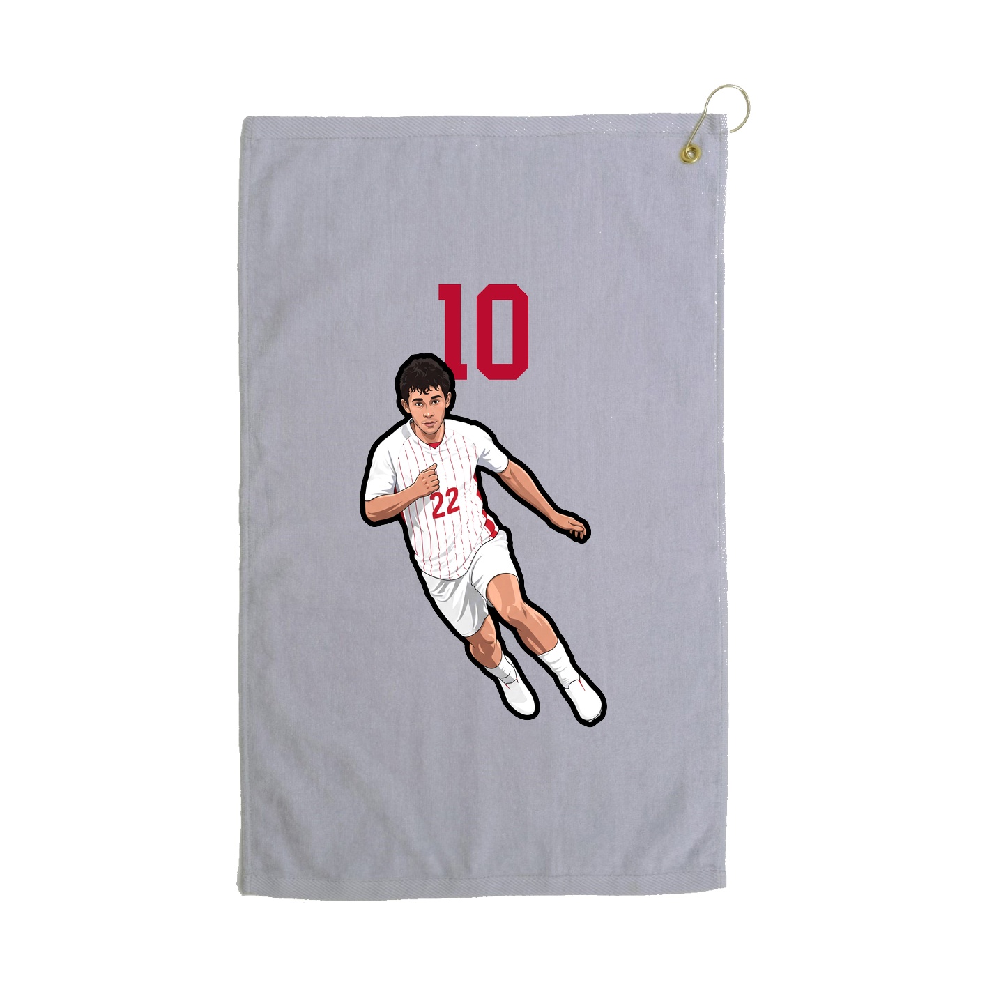 Golf Towel — Number Top in Grey