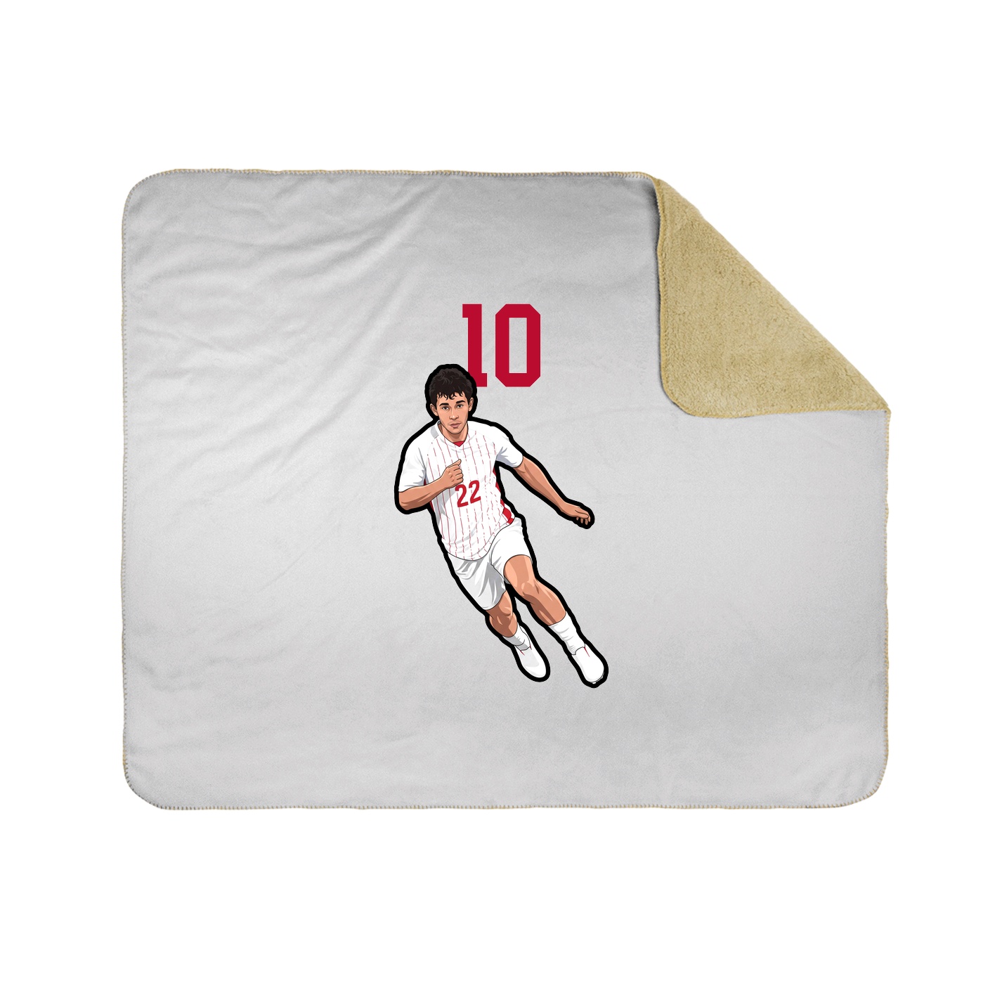 Throw Blanket — Number Top in White