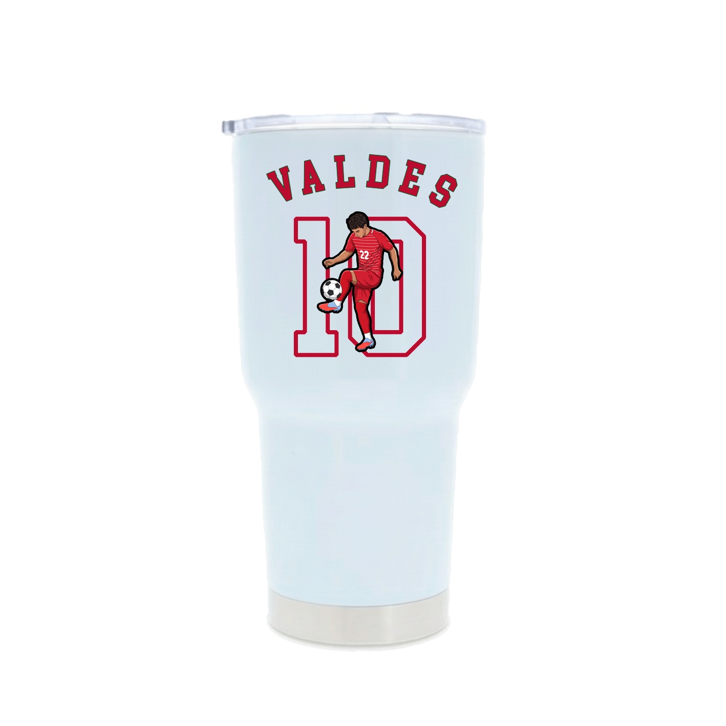 30oz Stainless Steel Tumbler — Shirsey Arch in White