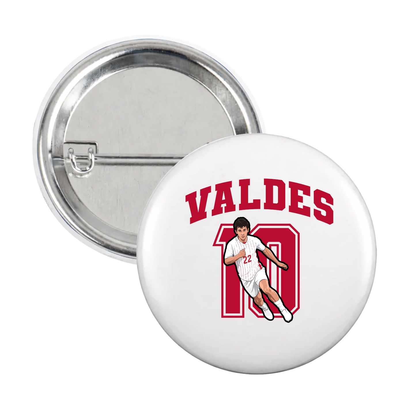 Game Day Button — Number in White