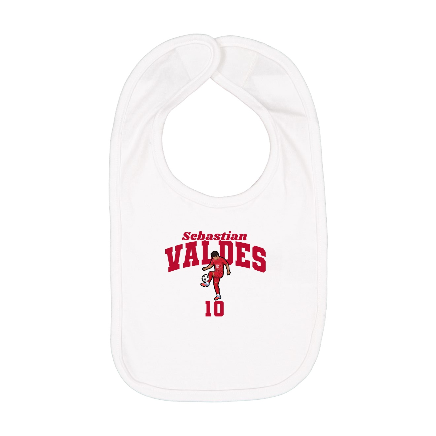 Infant Bib — Signature Arch in White