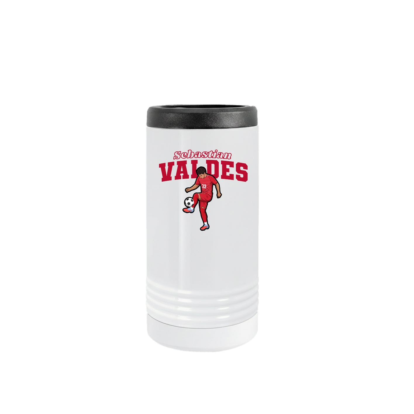Slim Beverage Holder — Name Arch in White