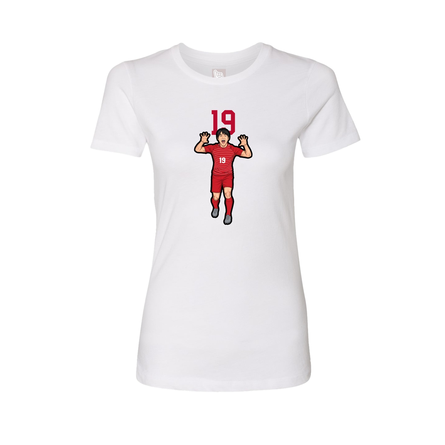 Womens Tee — Number Top in White