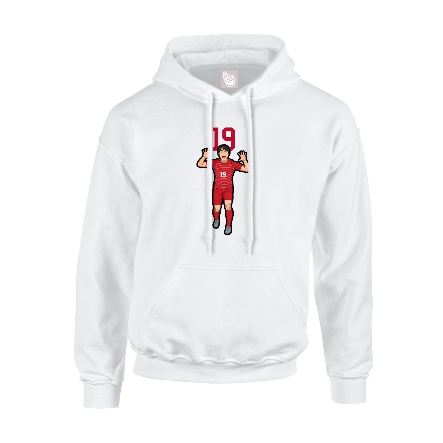 Youth Hoodie — Number Top in White