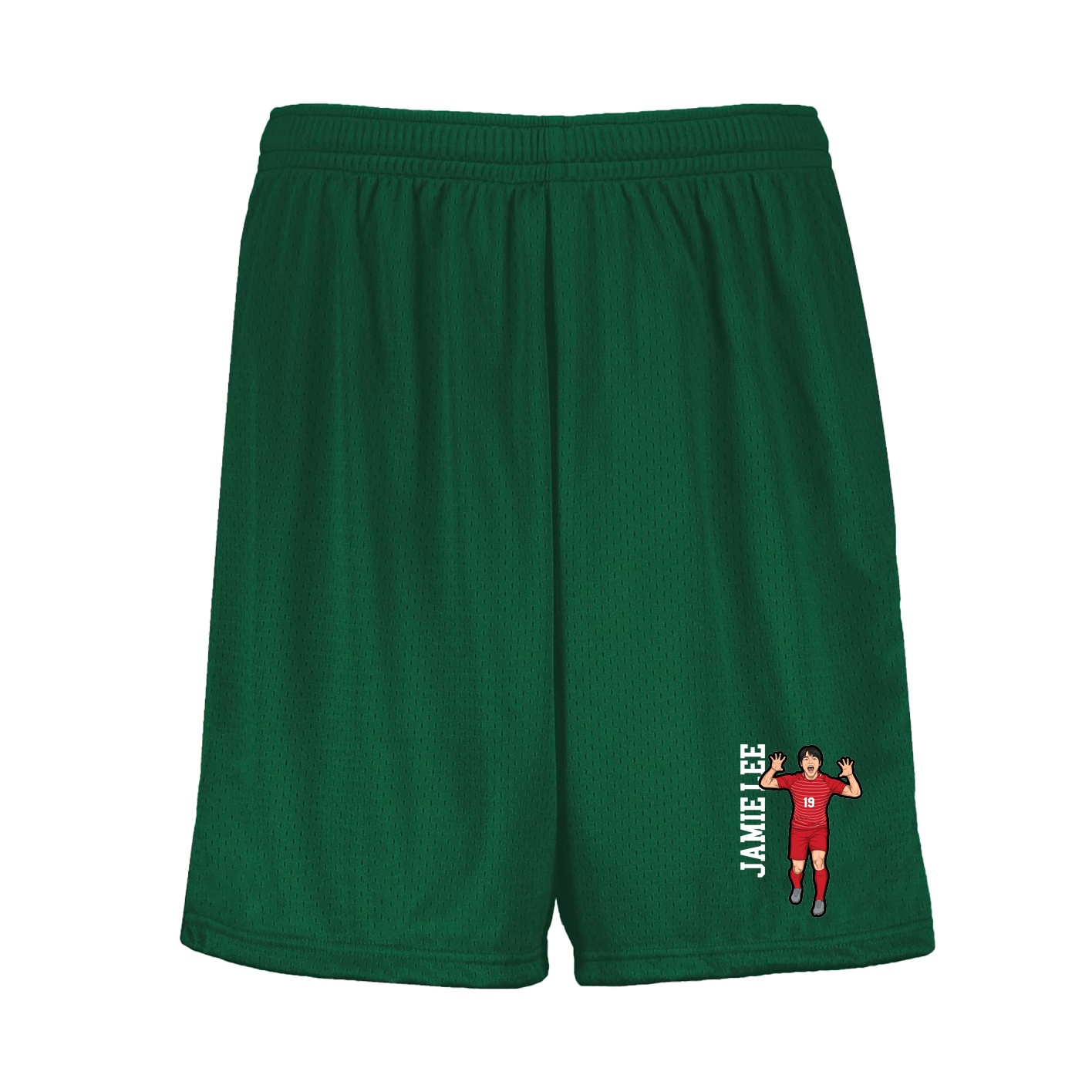 Shorts — Name Vertical in Green