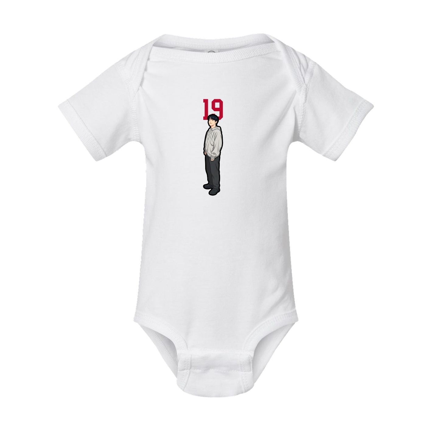 Baby Onesie — Number Top in White