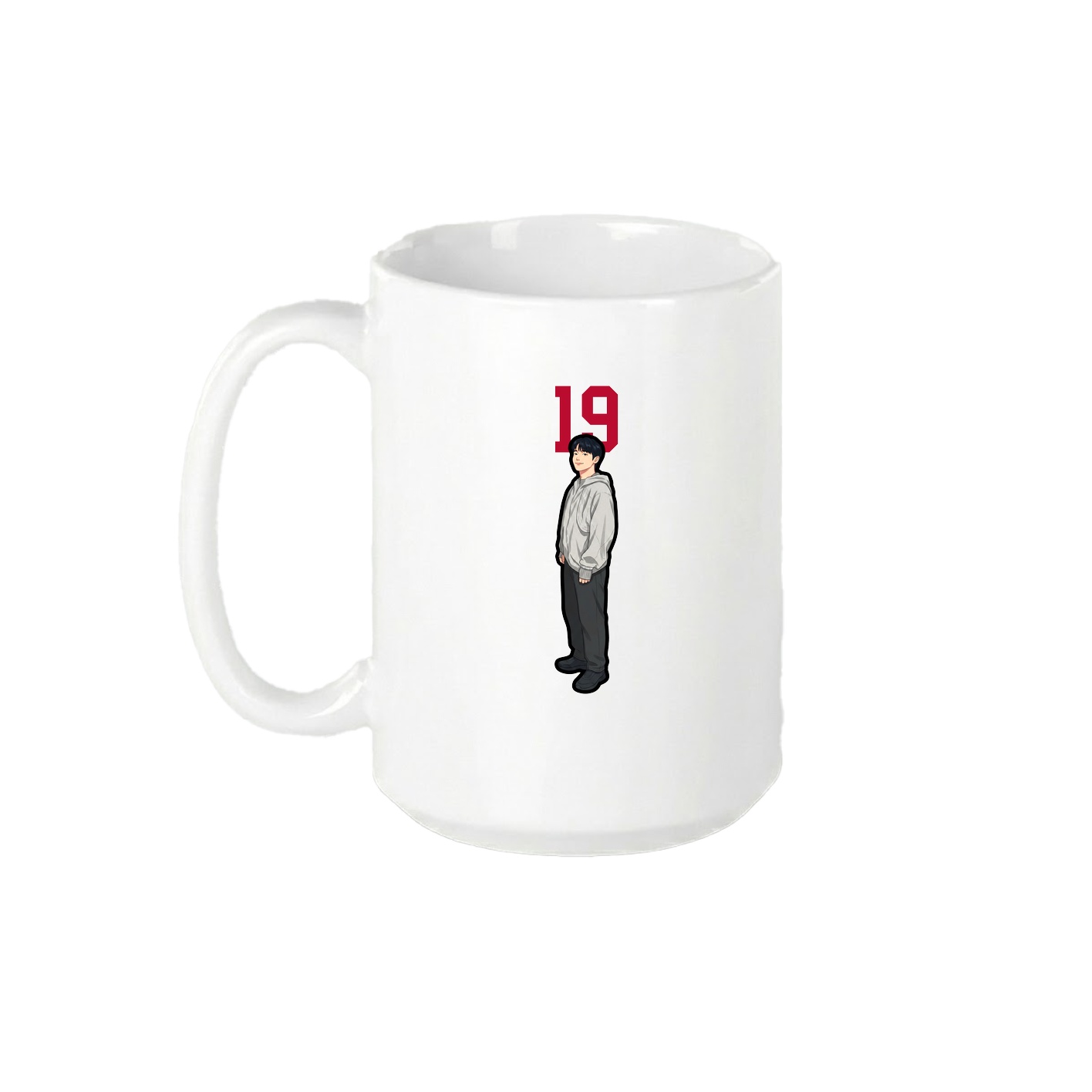 15oz Coffee Mug — Number Top in White